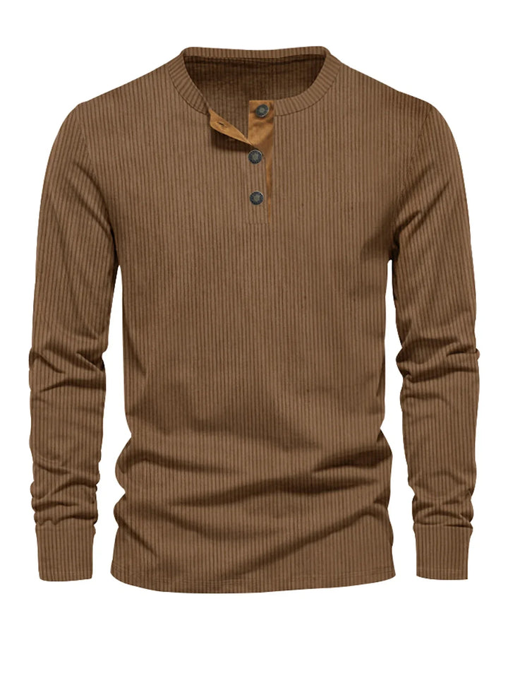 Levoire | Chemise Rayée À Manches Longues Marron
