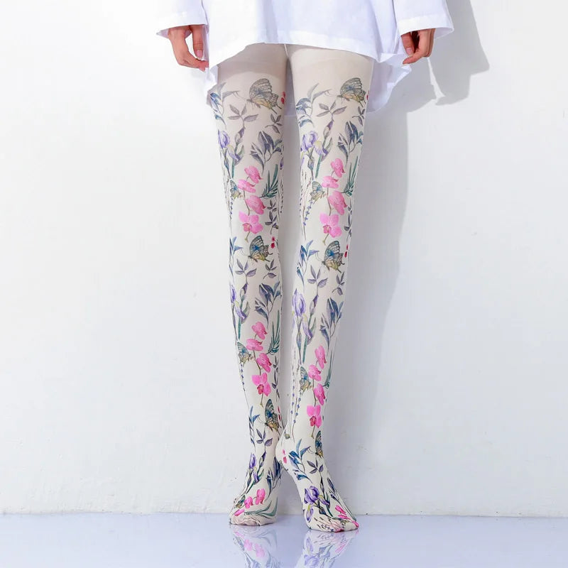 Levoire | Peinture Rétro Imprimée Collants 7 Taille unique