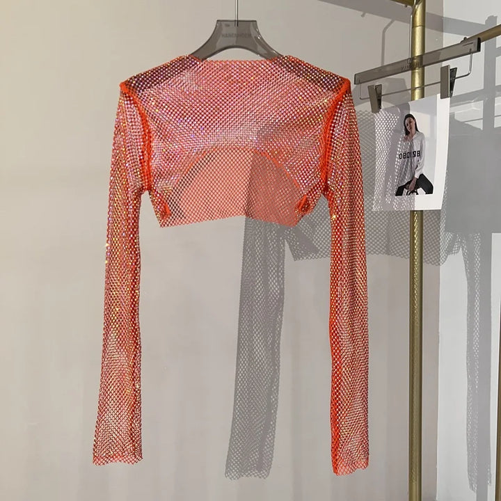 Levoire | Diamond Manches Longues Meshtop Orange Taille unique