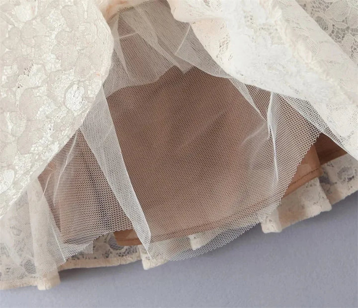 Levoire | Robe Mini En Dentelle De Récolte De Vin