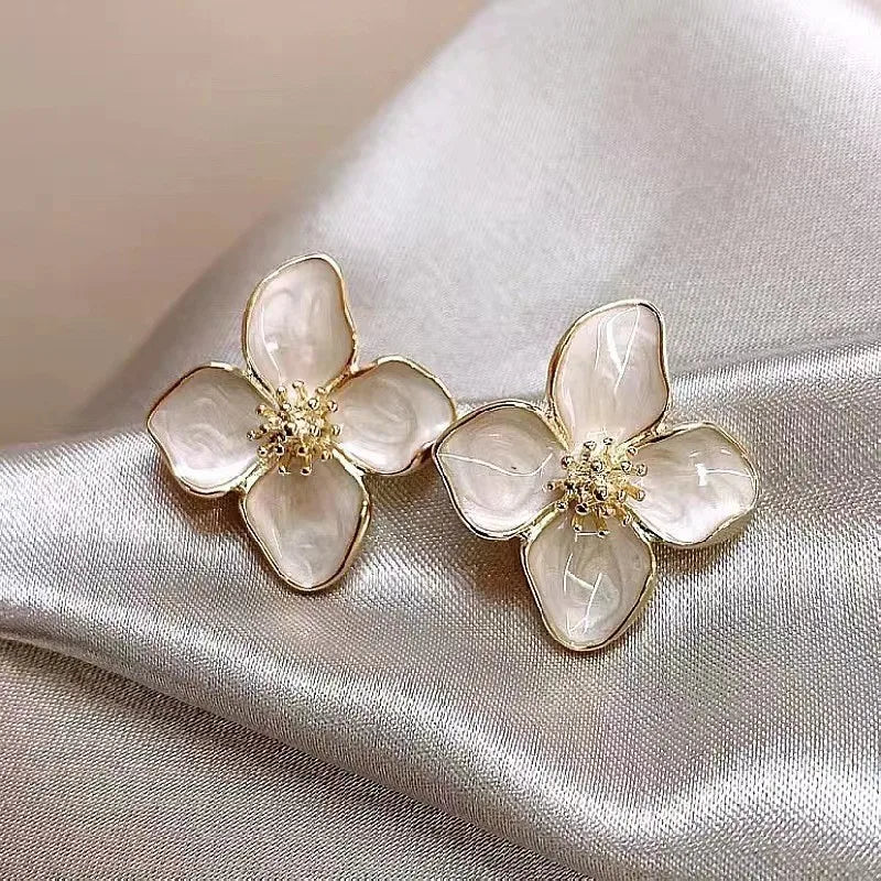 Levoire | Boucles Hibiscus Blanc