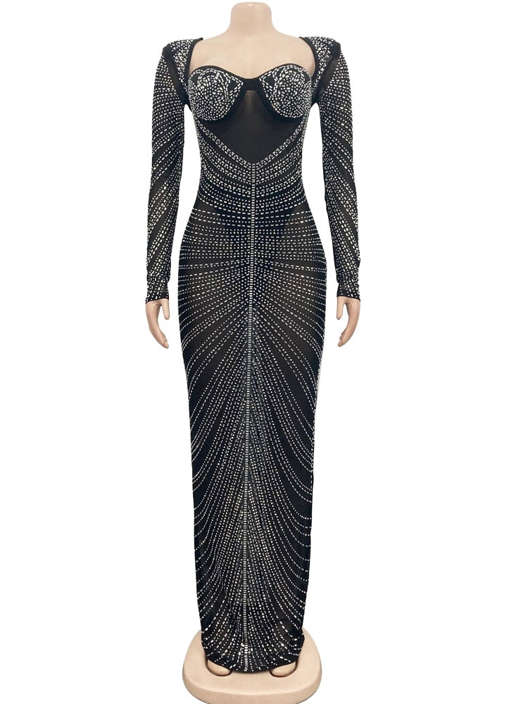 Levoire | Magnifique Robe Maxi Avec Dos Ouvert Et Sequins