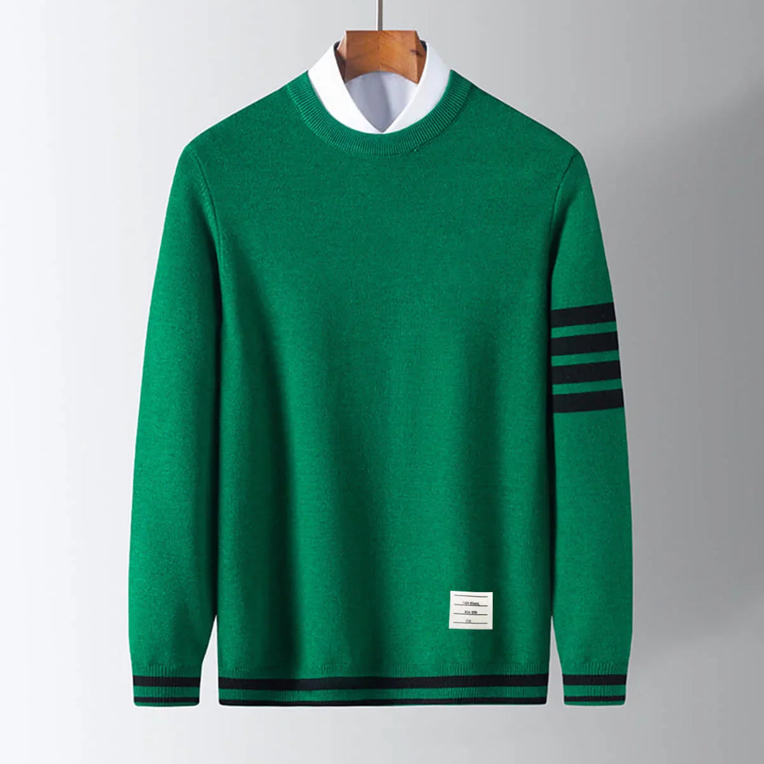 Levoire | Style Décontracté Élégant Pull À Col Rond Pour Hommes Vert
