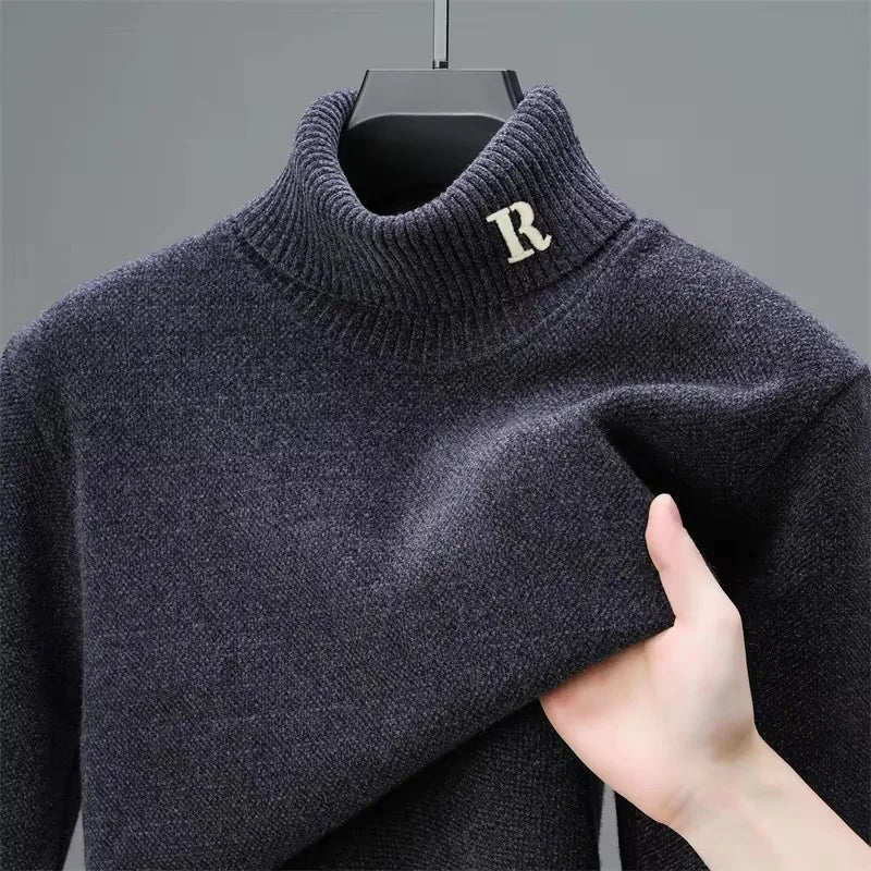 Levoire | Pull Tricoté Pour Homme Avec Broderie Gris