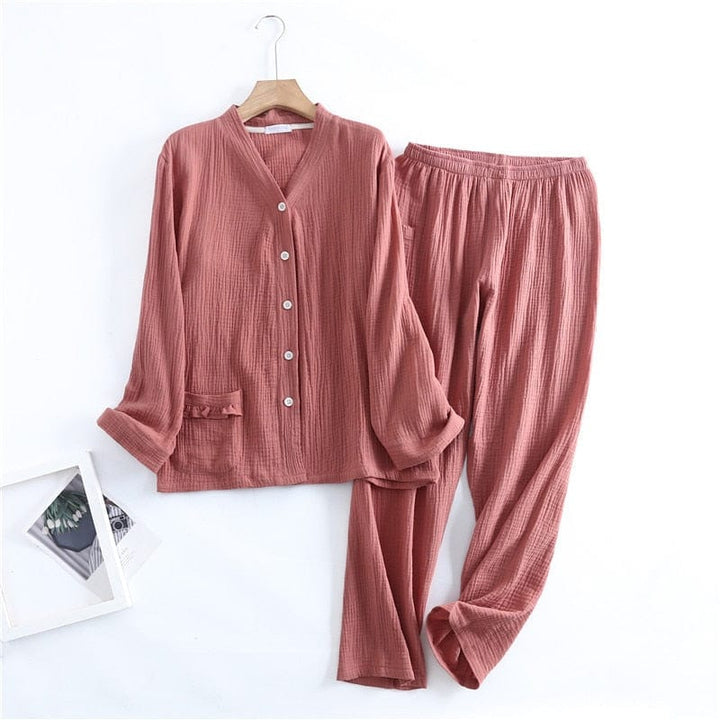 Levoire | Pyjama D'Été De Ursa Minor En Crêpe De Coton Rot