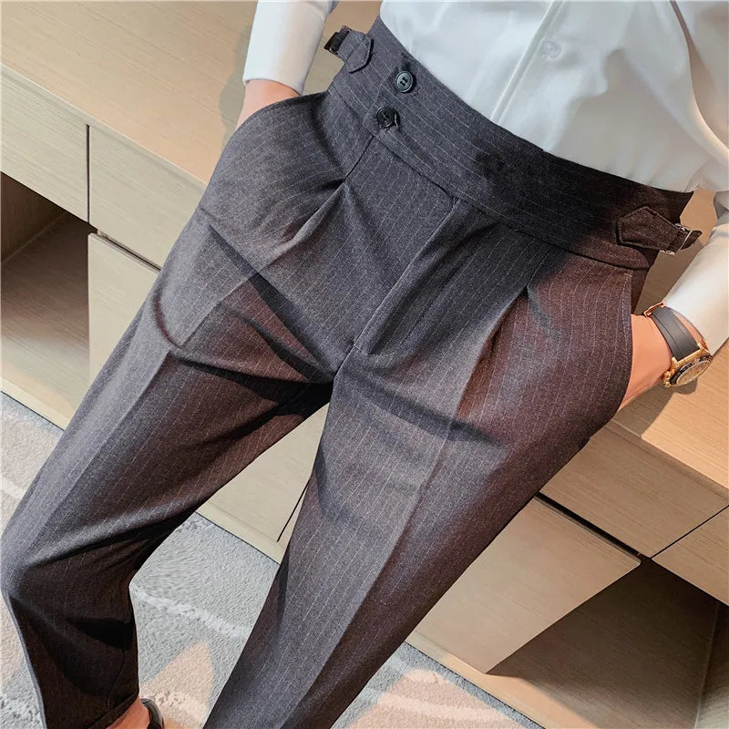 Levoire | Pantalons Décontractés Taille Haute Pour Hommes Avec Ceinture