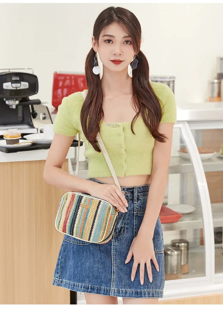Levoire | Moderne, Estivale, Élégante, Sac À Bandoulière Multicolore Pour Femmes