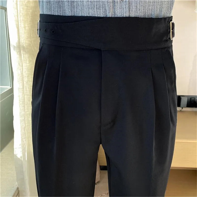 Levoire | Pantalons Décontractés Taille Haute Pour Hommes Avec Ceinture