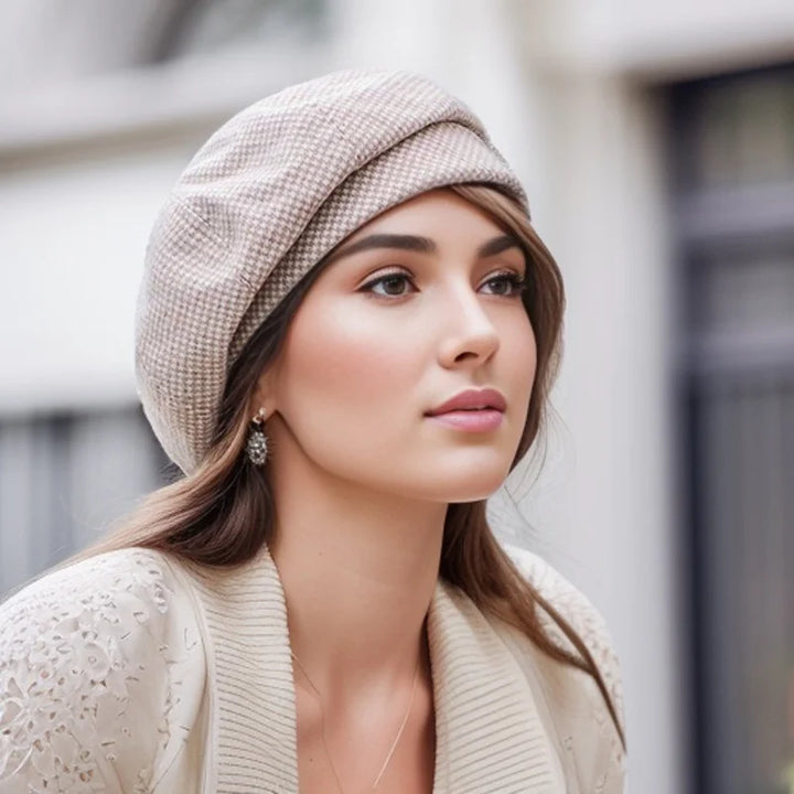 Levoire | Béret En Laine Élégant Pour Femme Kaki