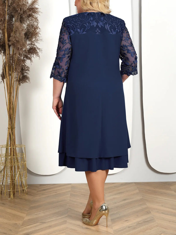 Levoire | Robe Brodée De Fleurs Grande Taille