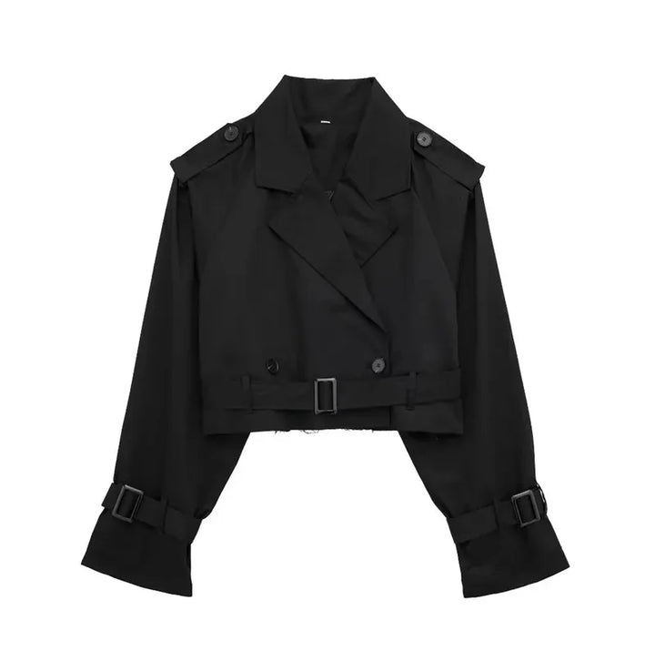 Levoire | Trench-Coat Élégant Avec Bretelles Noir