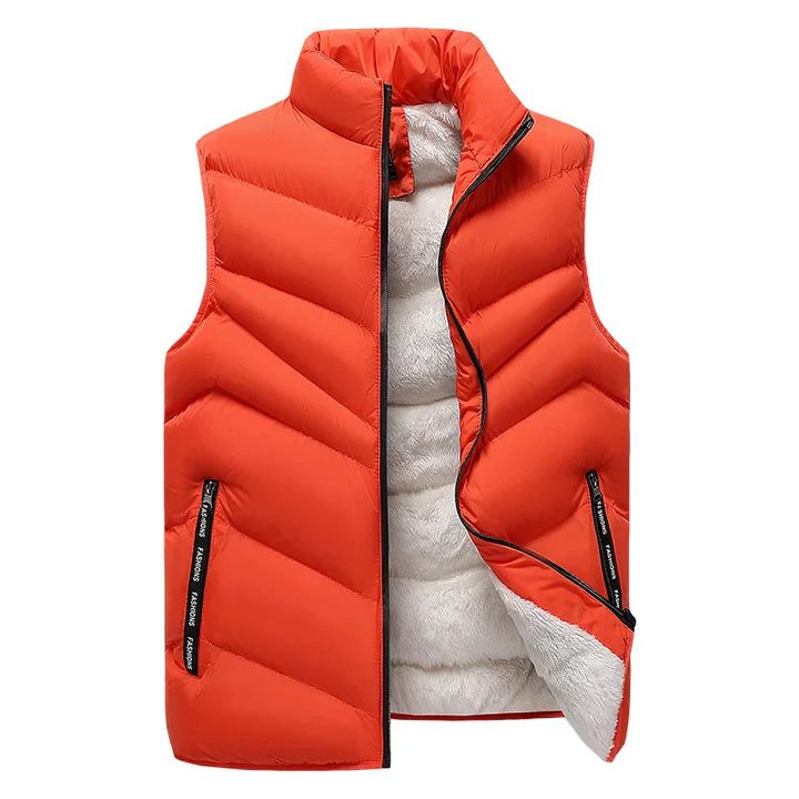 Levoire | Veste Matelassée Décontractée Avec Doublure En Fleece Ultra Fine Pour Hommes Rot