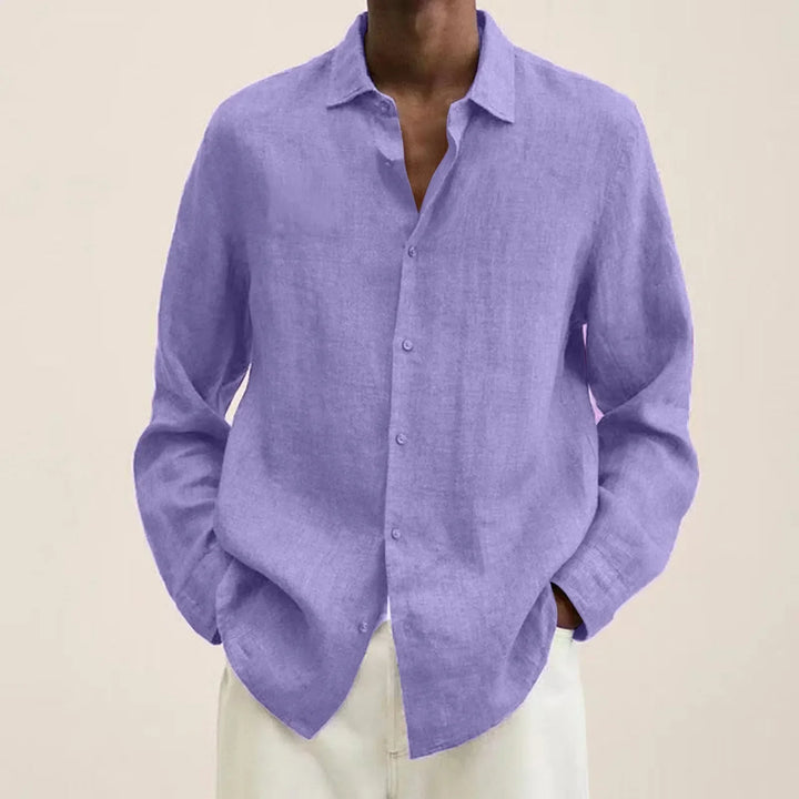 Levoire | Chemise En Coton Leger Confortable Hommes Violet