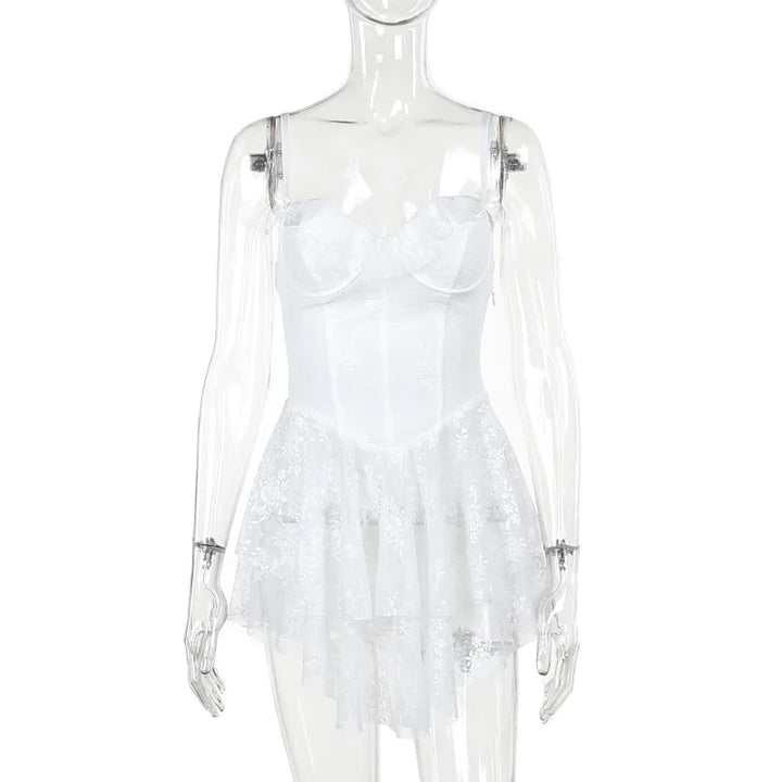 Levoire | Robe Mini Dos Nu En Dentelle Sans Bretelles