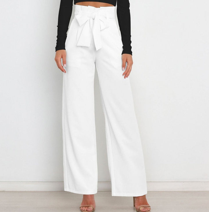 Levoire | Pantalon Élégant À Jambe Large Blanc