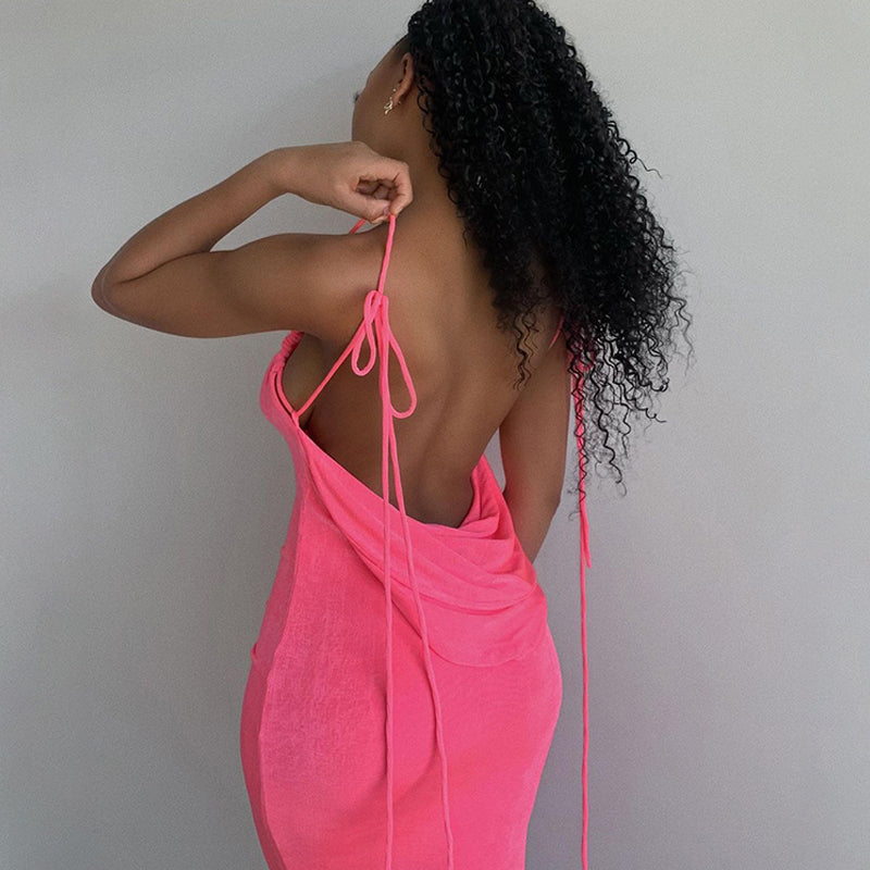 Levoire | Décolleté Dos Nu Dos Drapée Robe Maxi