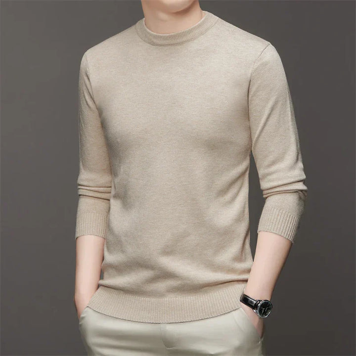 Levoire | Pull Décontracté Et Stylé Pour Hommes Avec Col Rond Khaki