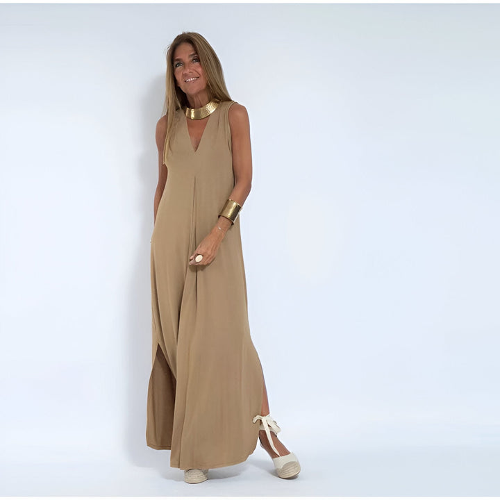 Levoire | Robe Maxi Avec Blazer Café