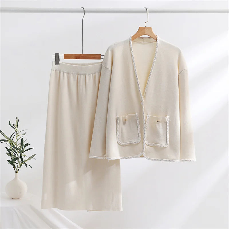 Levoire | Gilet Et Jupe Set Beige Une taille