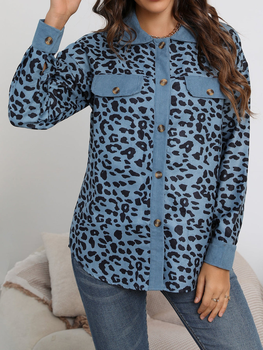Levoire | Manteau Confortable Grande Taille Avec Imprimé Léopard