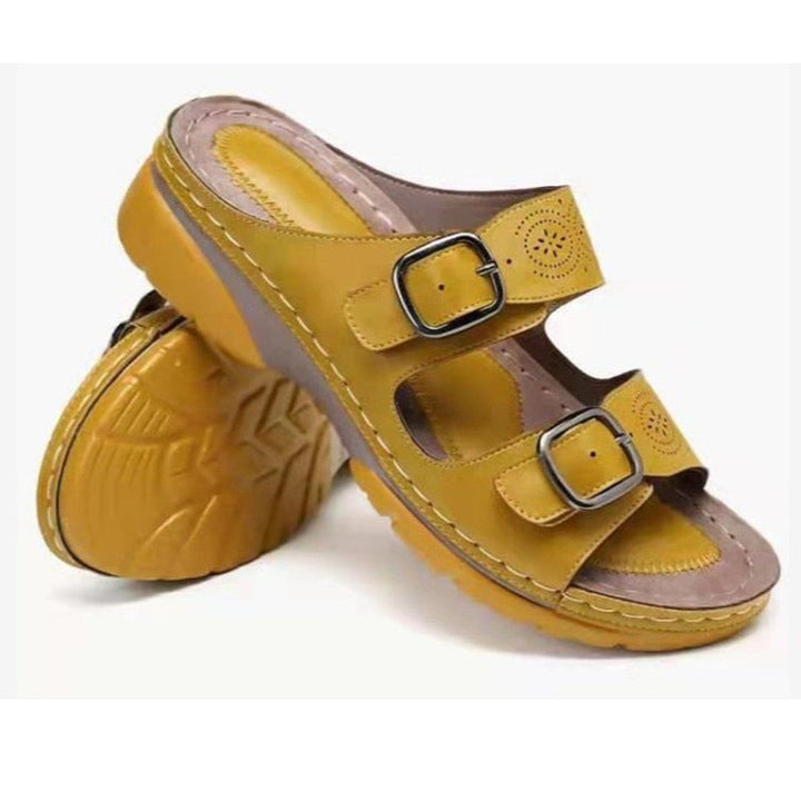 Levoire | Sandale Orthopédique : Style & Soutien Jaune