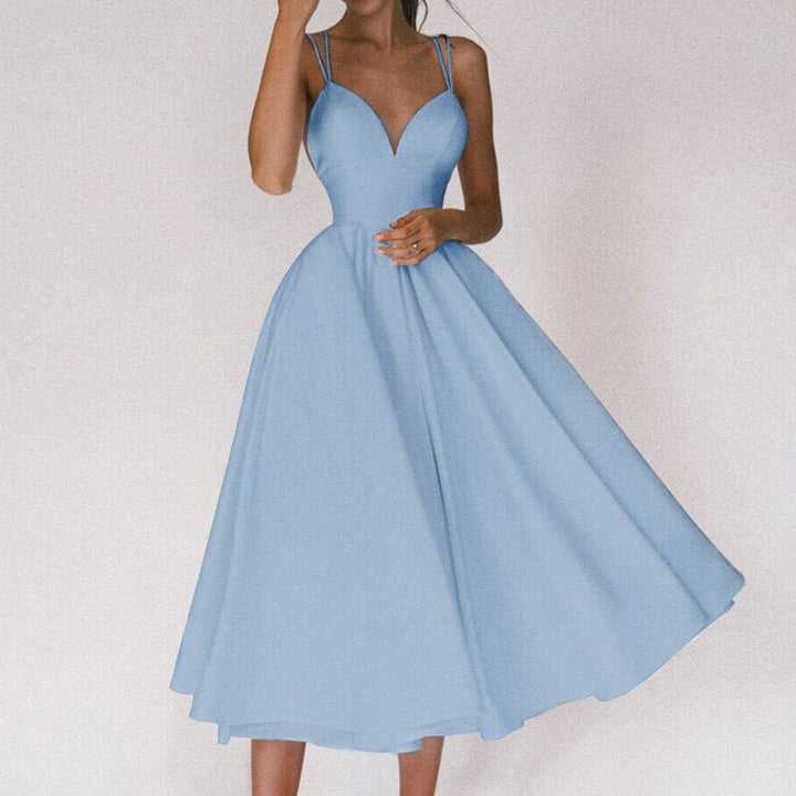 Levoire | Fluide V Décolleté Robe Bleu