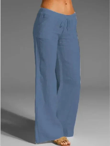 Levoire | Pantalon En Lin Bleu