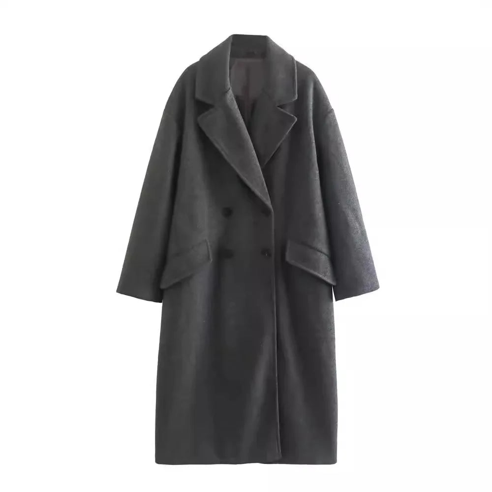 Levoire | Trench-Coat Femme À Double Bouton Et Col Gris foncé