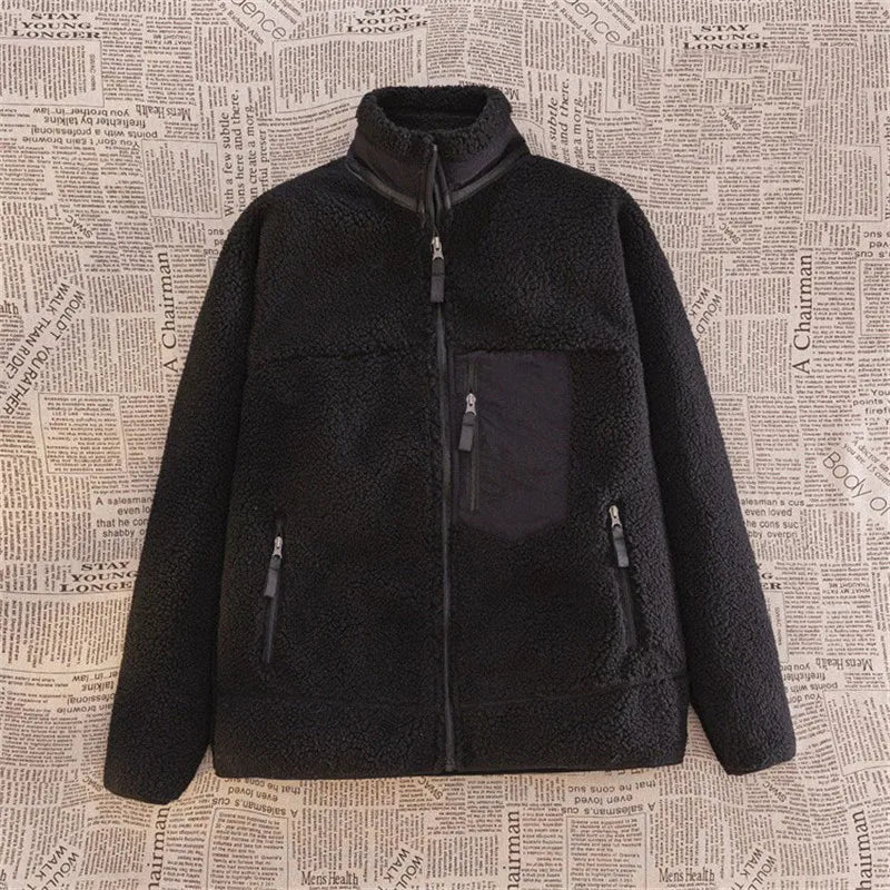 Levoire | Sweat À Capuche Fleece Confortable Avec Zip Pour Hommes Noir