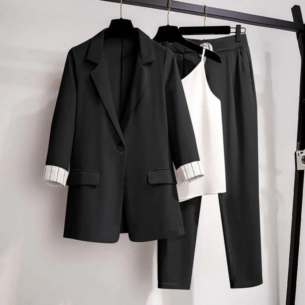 Levoire | 3 Pièces/Ensemble Blazer Costume Noir