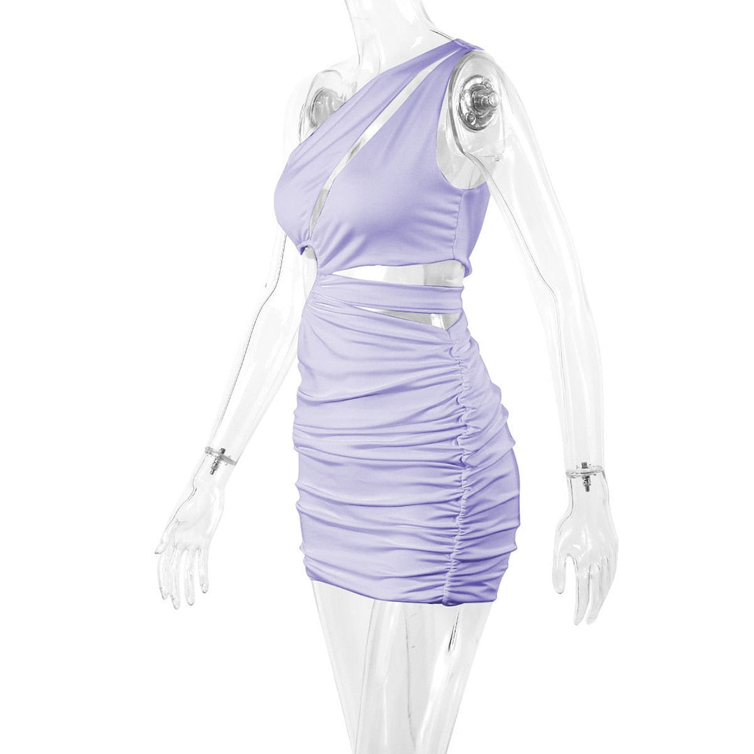 Levoire | Une Épaule Vide Mini Robe