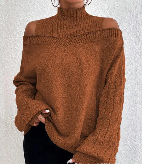 Levoire | Pull Confortable Intemporel Avec Col Montant Braun