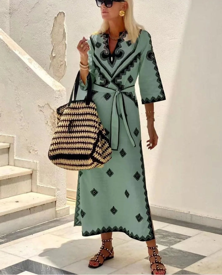 Levoire | Antiquité Costume En Lin Vert