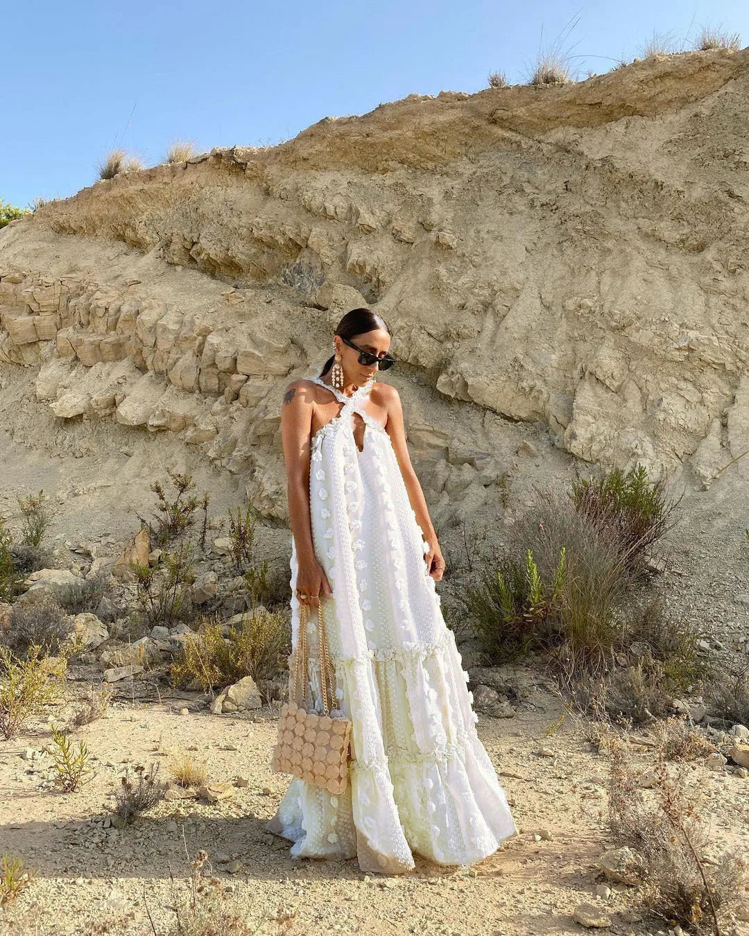 Levoire | Collier Élégant Robe Blanc