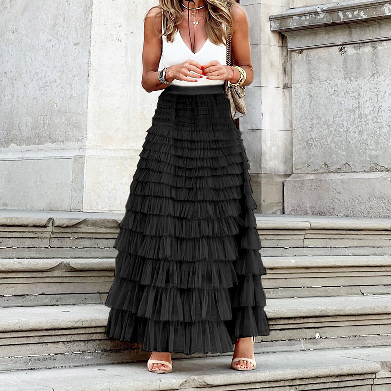 Levoire | Jupe Boho D'Été Jupe Boho Estivale Noir