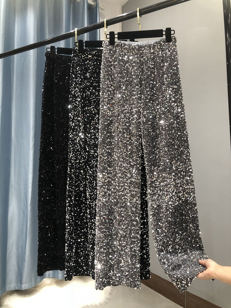 Levoire | Housut Lockere Glitterhousut Glamourisia Ja Mukavia Ilmeitä Varten
