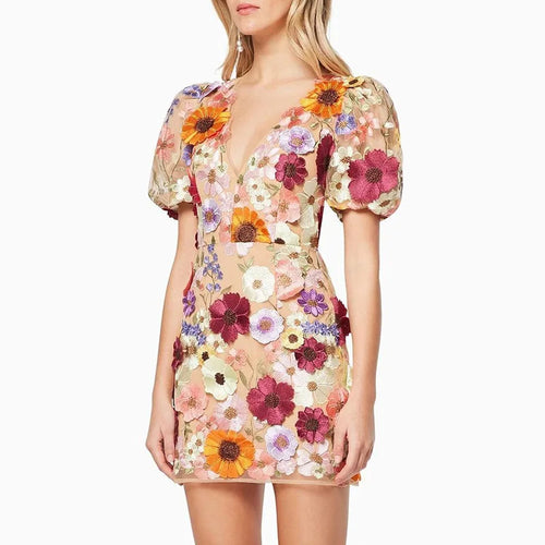 Levoire | Robe Mini Avec Broderie Florale