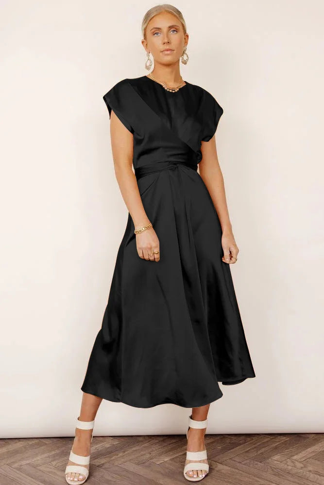 Levoire | Robe De Soirée Exclusive En Satin De Soie Noir