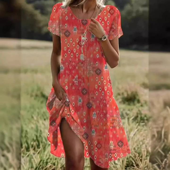 Levoire | Robe Maxi Fleur Bohémienne Pour Femmes Bleu