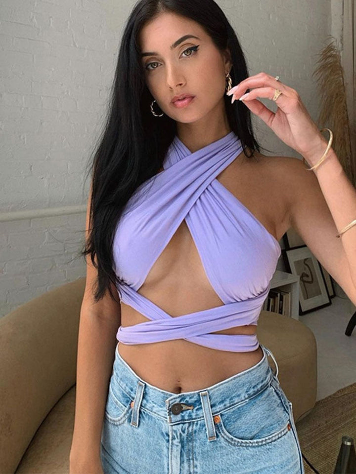 Levoire | Top Dos Nu - Un Top Sexy Et Estival Court Lilas