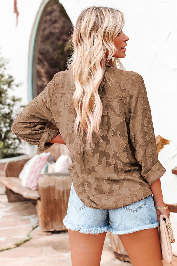 Levoire | Chemise Brune À Motifs