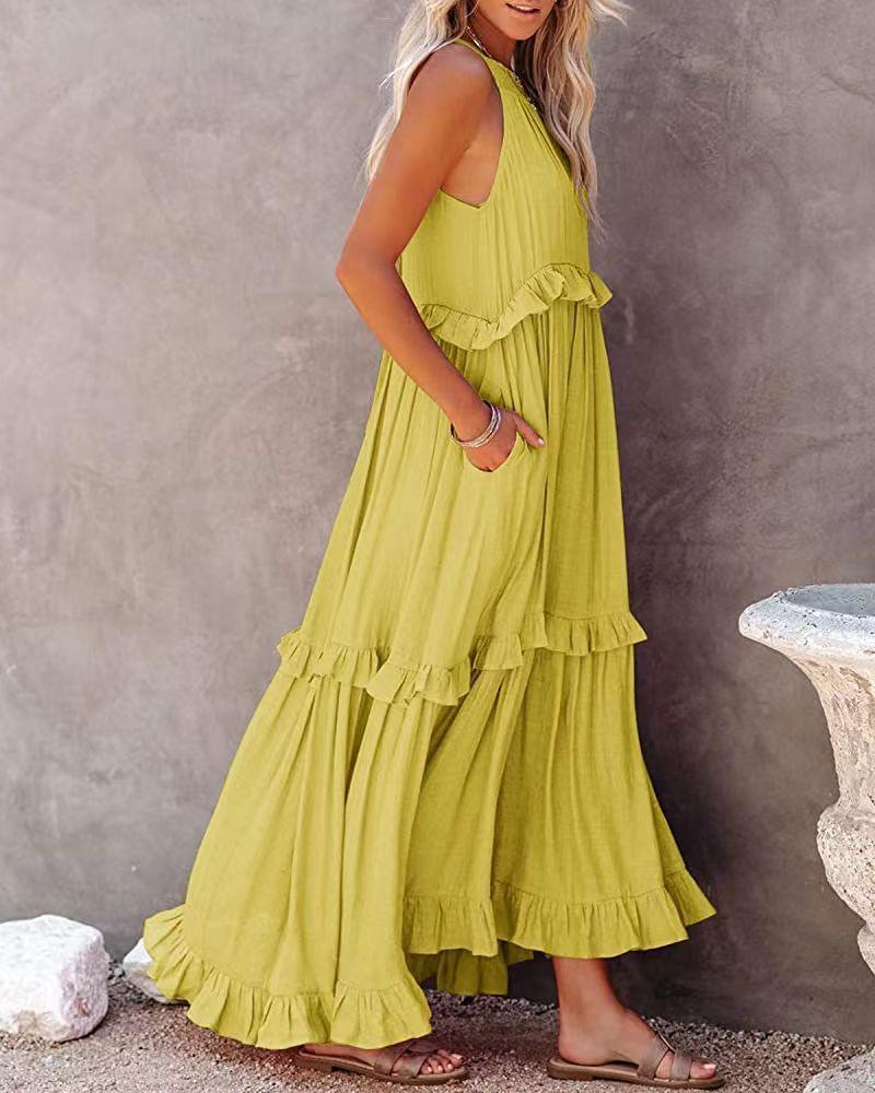 Levoire | Robe Midi Sans Manches Légère Été Vêtements De Loisirs