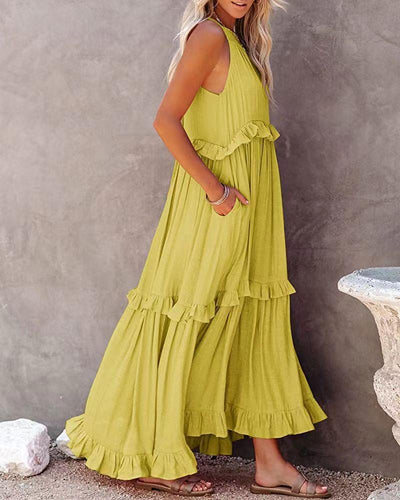Levoire | Robe Midi Sans Manches Légère Été Vêtements De Loisirs