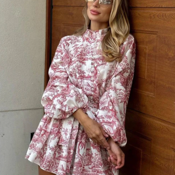 Levoire | Robe À Volants À Manches Bouffantes Pour L'Été