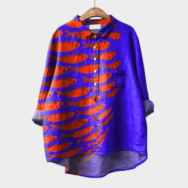 Levoire | Chemisier Intemporel Avec Col Fin Lilas
