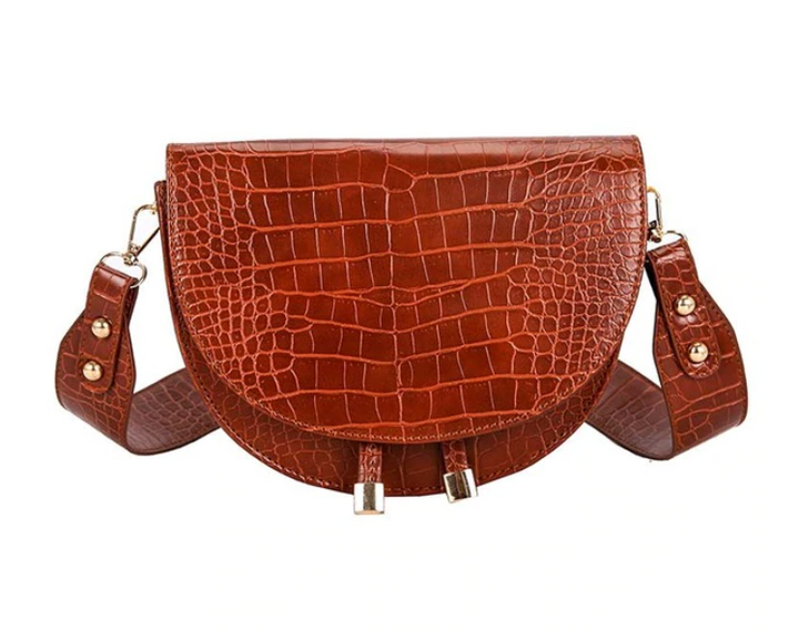 Levoire | Sac Bandoulière - Un Excellent Sac Avec Un Motif Crocodile Marron