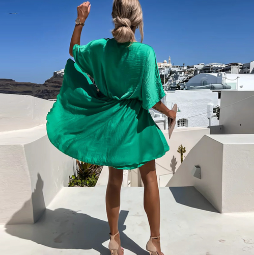 Levoire | Robe Portefeuille En Satin Luxueux