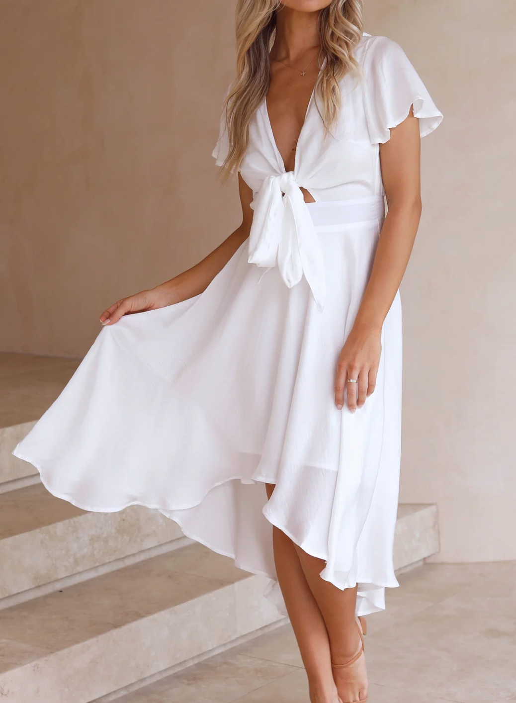 Levoire | Robe à volants pastel Blanc