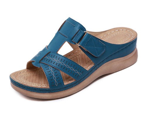 Levoire | Sandale Ergonomique Femme À Semelle Douce Bleu