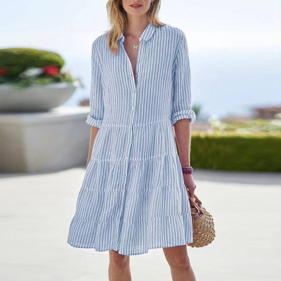 Levoire | Robe Boutonnée Pour Femmes Bleu